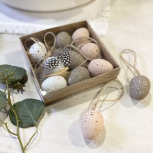 mini neutral hanging eggs